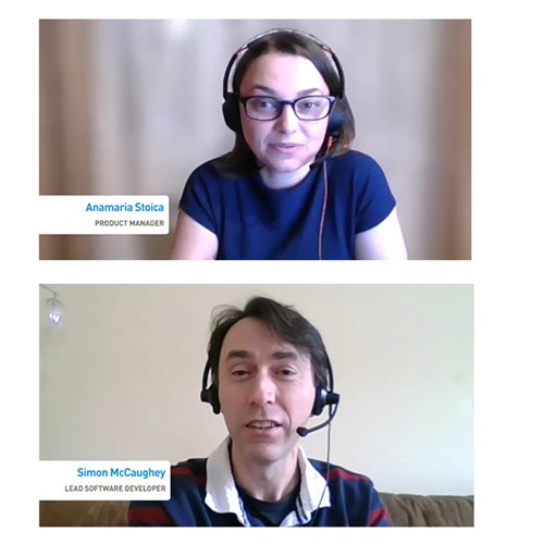Simon and Anamaria on developing SITA products for use in airports around the world 