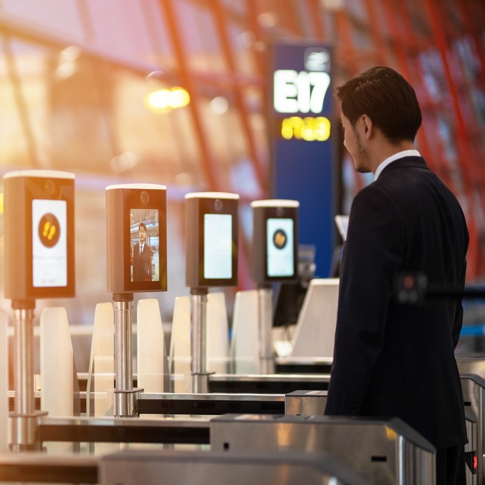 How does facial recognition improve air travel security?