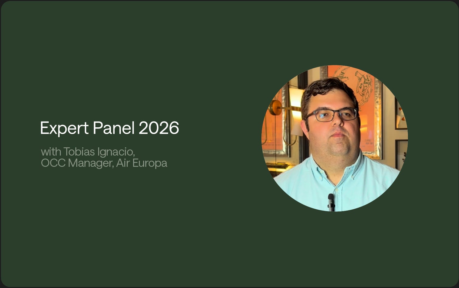 Tobias Ignacio, OCC Manager at Air Europa​