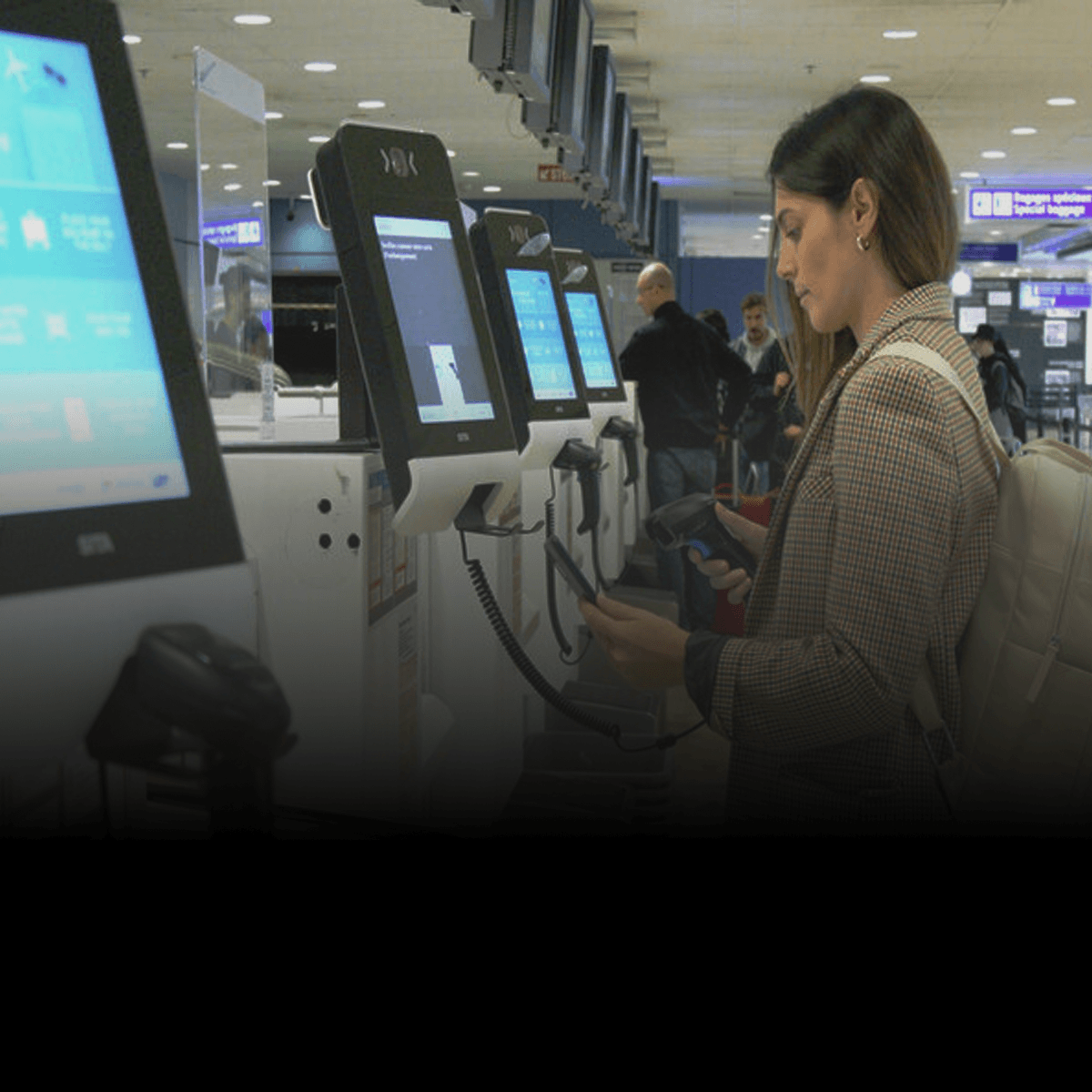 Less space. More flow. Our TS6 kiosk swaps bulky counters for sleek self-service, so airports can do more with the space they already have as part of our modern Airport Operations System (AOS). 