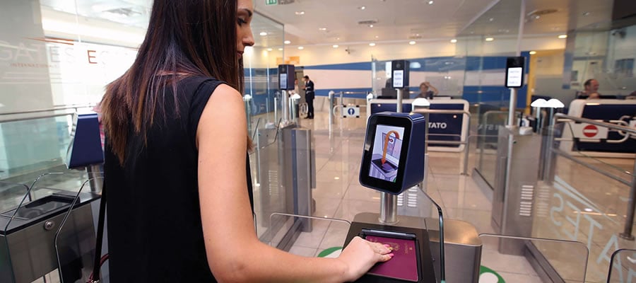 Automated passport reading gate