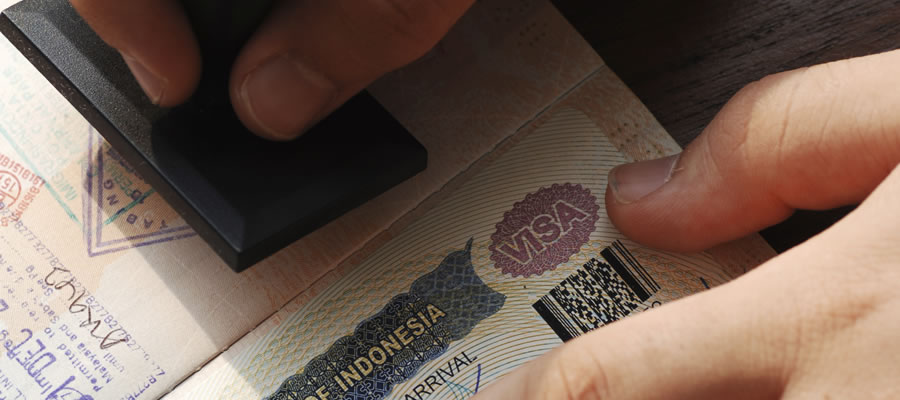 passport being stamped