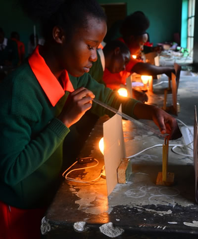 Science experiments in Zambia