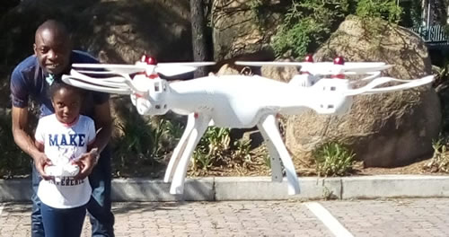 Jules giving drone instruction